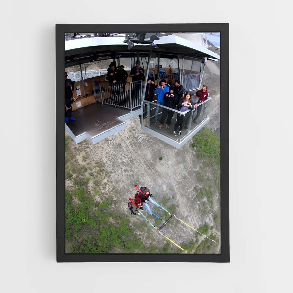 Poster Sommet de Nevis – affiche Saut à l’élastique (vue 2)